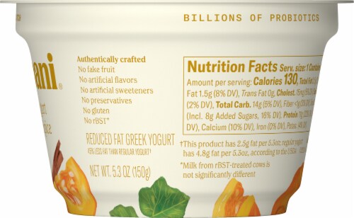 Chobani® Limited Batch Pumpkin Spice Lowfat Greek Yogurt Cup Perspective: right