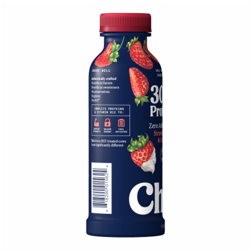 Chobani® 30g Protein Lowfat Greek Yogurt Drink Strawberries & Cream Perspective: right