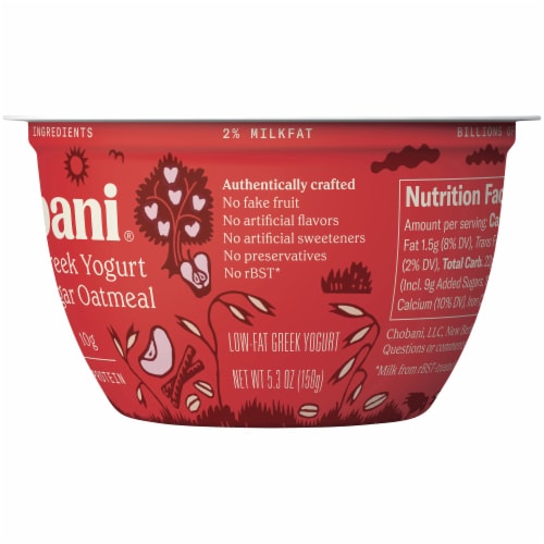 Chobani® Apple Spice with Brown Sugar Oatmeal Greek Yogurt Perspective: right