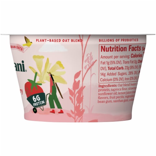 Chobani Oat-Based Strawberry Vanilla Oat Milk Yogurt Perspective: right