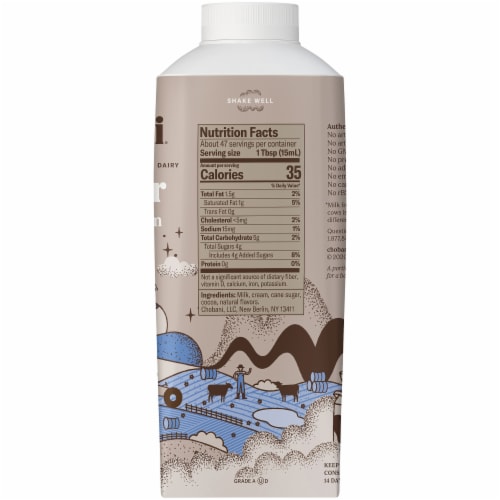 Chobani® Cookies & Cream Farmer Batch Coffee Creamer Perspective: right