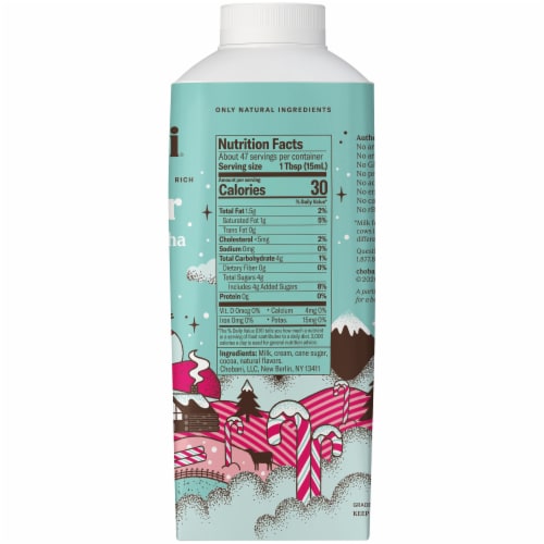 Chobani® Peppermint Mocha Coffee Creamer Perspective: right