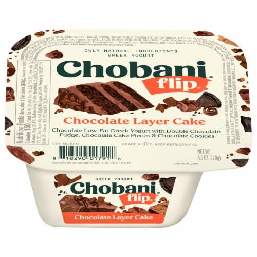 Chobani® Flip® Low-Fat Chocolate Layer Cake Greek Yogurt Perspective: right