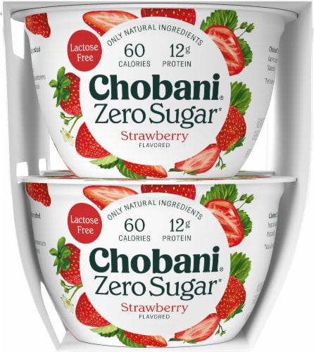 Chobani® Zero Sugar Strawberry Greek Yogurt Cups