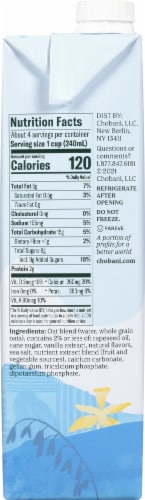 Chobani Oat Milk Vanilla Oat Drink Perspective: right