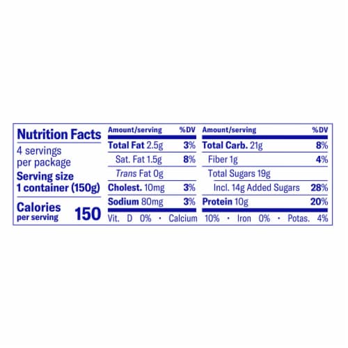 Chobani® Unstuck Vanilla Tropical Fruit Low Fat Greek Yogurt Cups Perspective: right