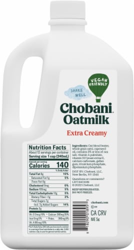 Chobani® Extra Creamy Oat Milk Perspective: right