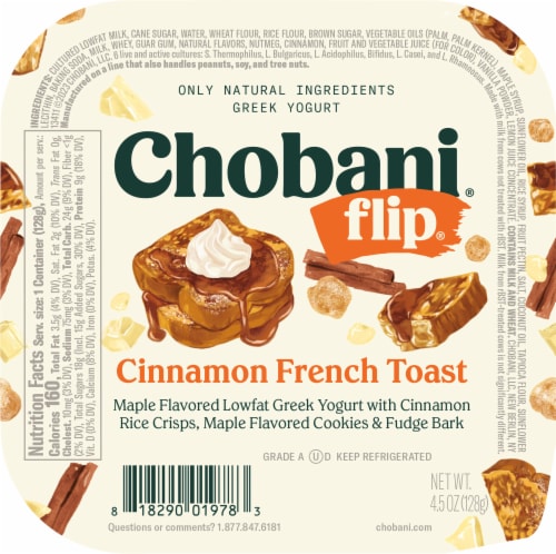 Chobani Flip Greek Cinnamon French Toast Yogurt Perspective: right
