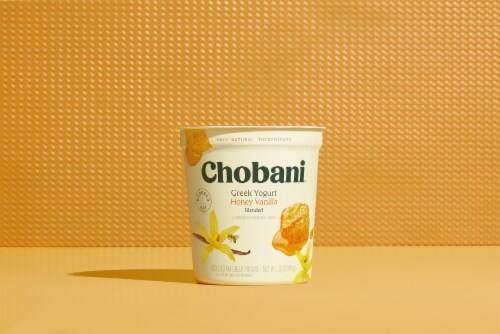 Chobani Blended Greek Reduced Fat Honey Vanilla Yogurt Cup Perspective: right