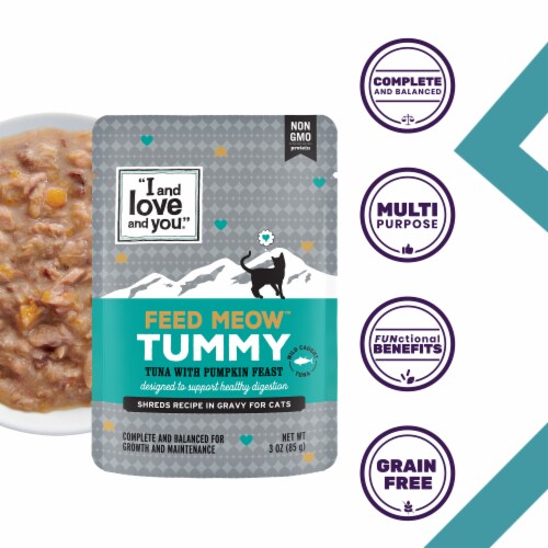I and Love and You Feed Meow, Tummy Formula with Tuna and Pumpkin, 3 oz Perspective: right