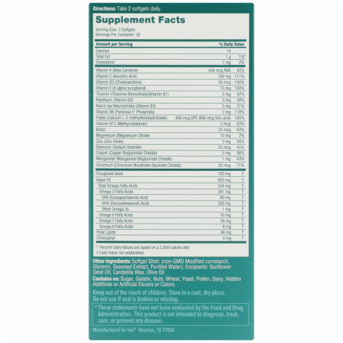 iWi Algae-based Men's Complete Multivitamin + Omega-3 Perspective: right
