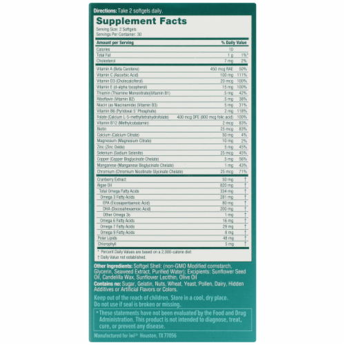 iWi Algae-Based Women's Complete Multivitamin + Omega-3 Perspective: right