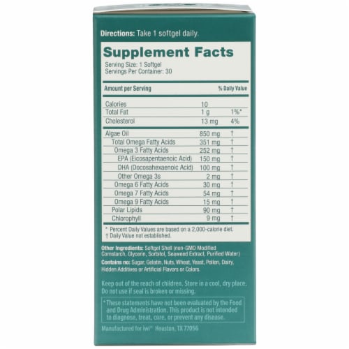 iwi Omega 3 Softgel Capsules 850 mg Perspective: right