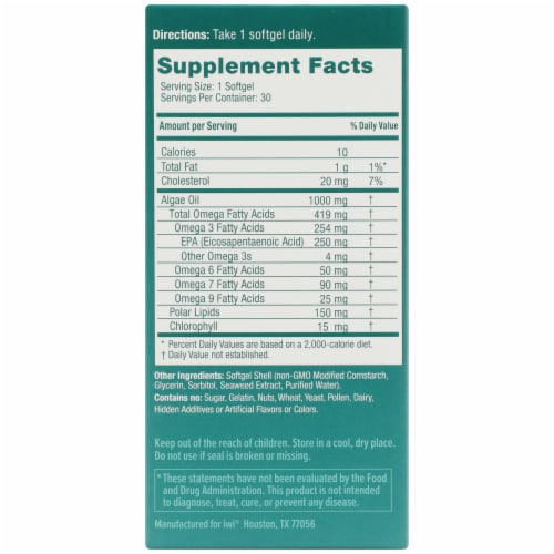 iwi EPA Omega 3 Softgel Capsules Perspective: right