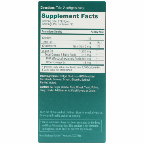 iWi Algae Based Omega 3 DHA Perspective: right