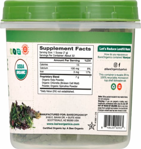 Amazing Grass Kosher Green Superfood Drink Powder, Original - 17 oz tub