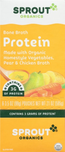 Sprout Homestyle Vegetables & Pear Seasoned with Chicken Broth Stage 2 Baby Food Perspective: right