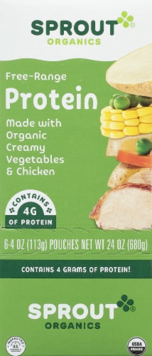 Sprout Organic Creamy Vegetables with Chicken Stage 3 Baby Food Perspective: right