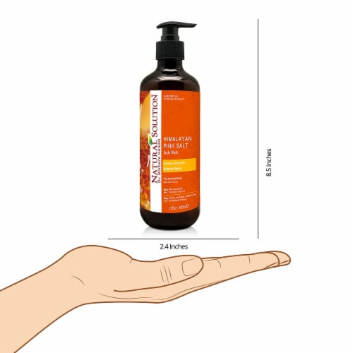 Natural Solution Body Wash, Nutrition & Protection, Honey & Himalayan Pink Salt - Pack of 3 Perspective: right
