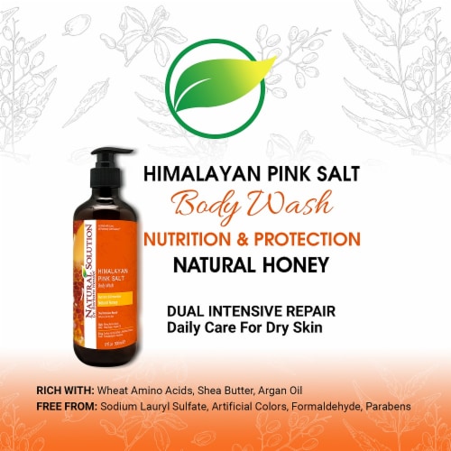 Natural Solution Body Wash, Daily Care for All Skin Types, Natural Honey - Pack of 6 Perspective: right