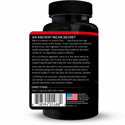 Force Factor® Black Maca 500mg Capsules Perspective: right