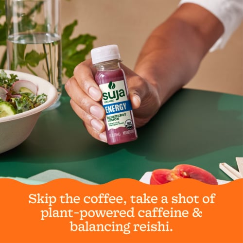 Suja Organic Energy​ Blueberry Lemon Shot Perspective: right