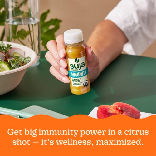 Suja Organic Immunity Cherry Citrus Shot Perspective: right