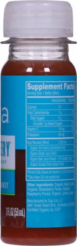 Suja Organic® Tart Cherry and Beat Recovery Shot Perspective: right