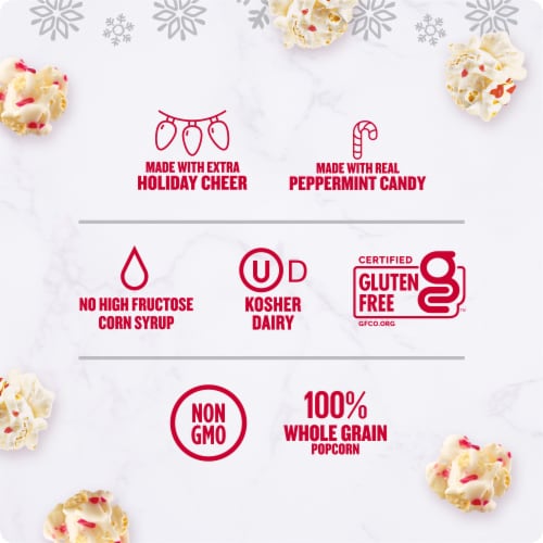 Angie's Boomchickapop White Chocolate & Peppermint Flavored Kettle Corn Popcorn Perspective: right