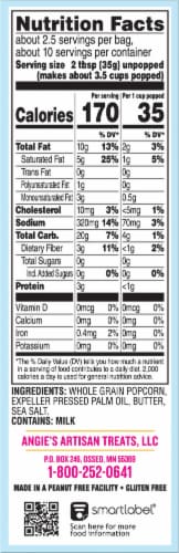 Angie's® Boom Chicka Pop Gluten Free Real Butter Microwave Popcorn Perspective: right