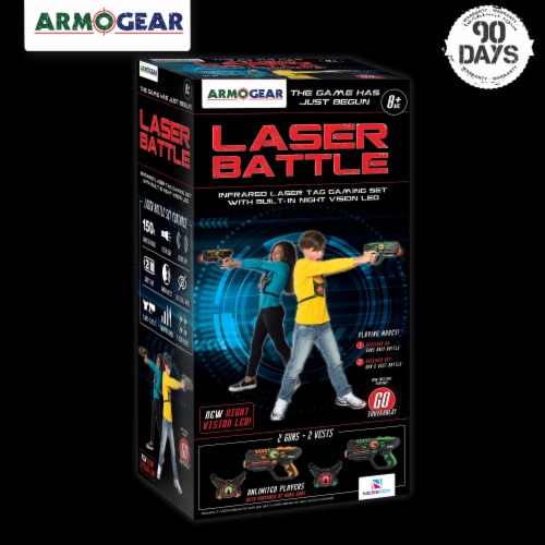 ArmoGear Laser Tag (2-Pack) Green & Orange | Laser Guns with Vests Perspective: right
