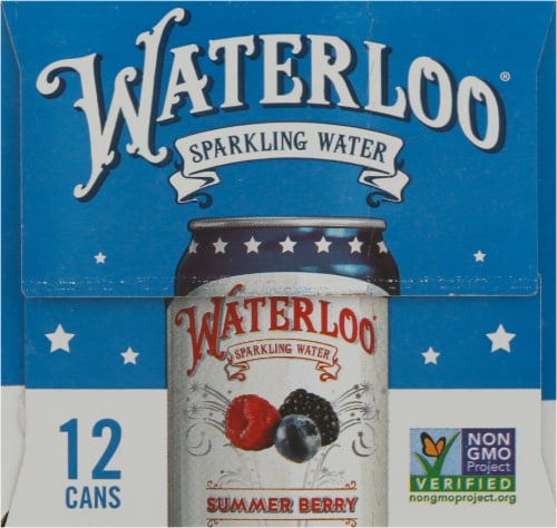 Waterloo® Summer Berry Flavored Sparkling Water Cans Perspective: right