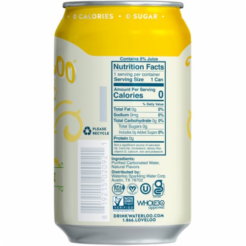 Waterloo Pineapple Sparkling Water Perspective: right