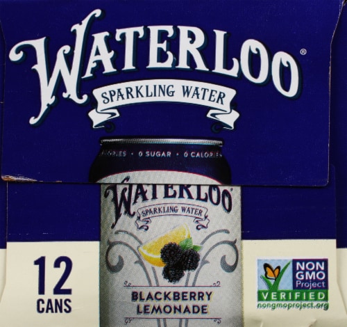 Waterloo® Blackberry Lemonade Flavored Sparkling Water Cans Perspective: right