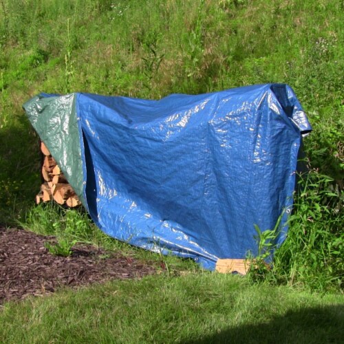 Heavy Duty Tarp Poly Waterproof Outdoor 16' x 20' Shelter Boat Cover Blue Green Perspective: right