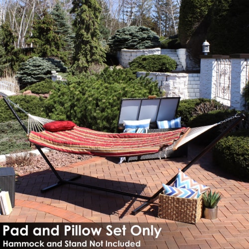 Sunnydaze Outdoor Polyester Hammock Pad and Pillow Set Awning Stripe 1 Ralphs