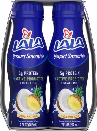 LaLa® Pina Colada Flavored Probiotic Yogurt Smoothies Perspective: right