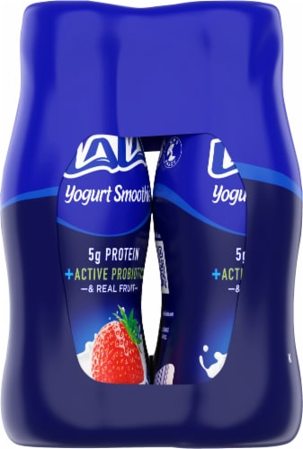 LaLa® Wild Strawberry Probiotic Yogurt Smoothies 10 Count Perspective: right
