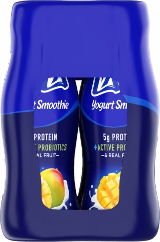 LaLa® Mango Protein Probiotic Yogurt Smoothie Bottles Perspective: right