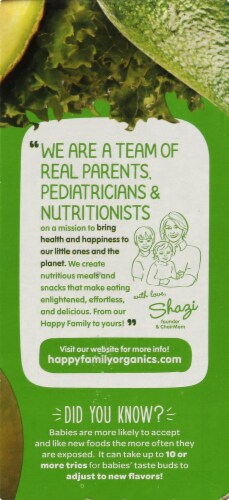 Happy Baby® Organic Apples Kale & Avocados Stage 2 Baby Food Pouches Perspective: right