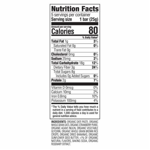 Happy Tot® Organics Super Foods Bananas, Strawberries & Sunflower Butter Gluten Free Oat Bar Snack Perspective: right