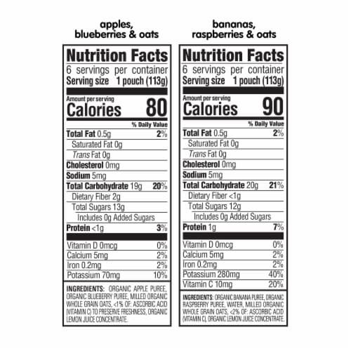 Happy Baby Clearly Crafted Pouch Stage 2 Oat Variety Pack Pouch Perspective: right