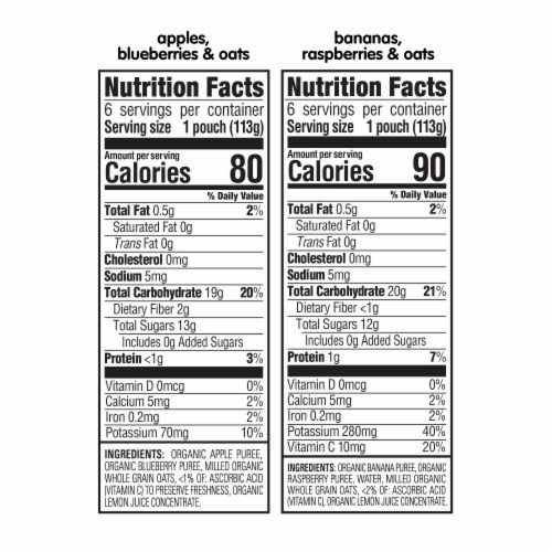 Happy Baby Clearly Crafted Pouch Stage 2 Oat Variety Pack Pouch Perspective: right