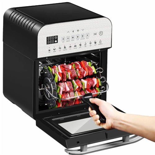 GoWISE USA Ultra 12.7-Quart Electric Air Fryer Oven, Silver/Black Perspective: right