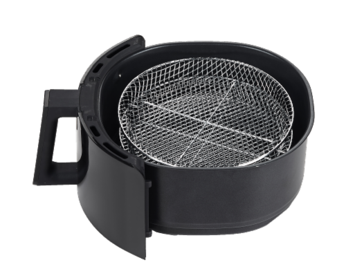 GoWISE USA 7-Quart Electric Air Fryer with Dehydrator, Black/Copper Perspective: right