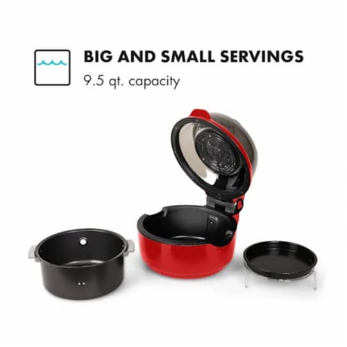 Klarstein VitAir Turbo Hot Air Fryer w Versatile 9.6 Quart Cooking Chamber Red 1 Piece QFC