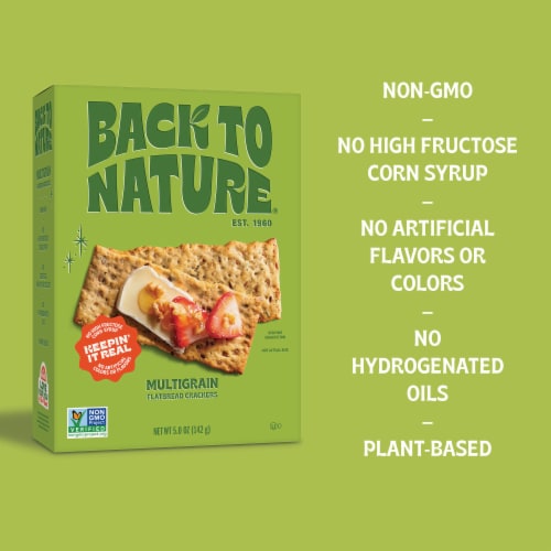 Back to Nature Multigrain Flatbread Crackers Perspective: right