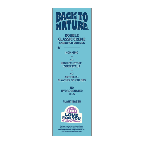 Back to Nature® Double Classic Creme Sandwich Cookies Perspective: right