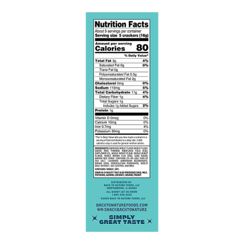 Back to Nature® Original Stoneground Wheat Crackers Perspective: right