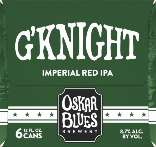 Oskar Blues Brewery G'Knight Imperial Red IPA Perspective: right